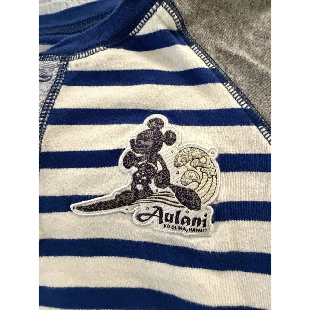 Disney Aulani Resort‎ Hawaii Long sleeve Baseball Tee Mickey Mouse Kids Sz XL